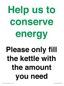 CC10773: Help us to conserve energy - Please only fill the kettle with the amount you need