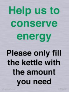 CC10773: Help us to conserve energy - Please only fill the kettle with the amount you need