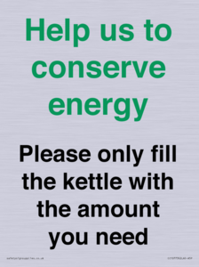 CC10773: Help us to conserve energy - Please only fill the kettle with the amount you need