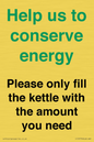 CC10773: Help us to conserve energy - Please only fill the kettle with the amount you need
