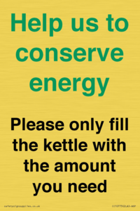 CC10773: Help us to conserve energy - Please only fill the kettle with the amount you need
