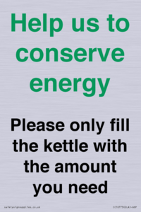 CC10773: Help us to conserve energy - Please only fill the kettle with the amount you need