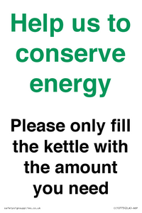 CC10773: Help us to conserve energy - Please only fill the kettle with the amount you need