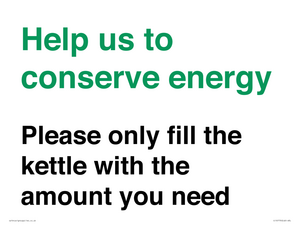 CC10773: Help us to conserve energy - Please only fill the kettle with the amount you need