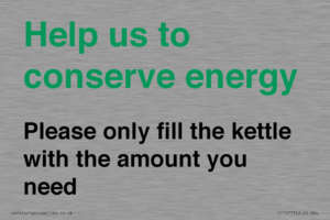 CC10773: Help us to conserve energy - Please only fill the kettle with the amount you need
