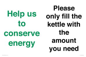 CC10773: Help us to conserve energy - Please only fill the kettle with the amount you need