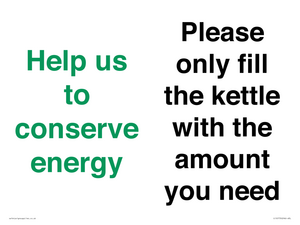 CC10773: Help us to conserve energy - Please only fill the kettle with the amount you need