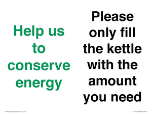 CC10773: Help us to conserve energy - Please only fill the kettle with the amount you need