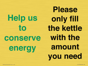 CC10773: Help us to conserve energy - Please only fill the kettle with the amount you need
