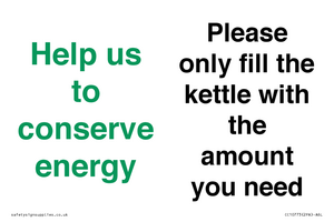 CC10773: Help us to conserve energy - Please only fill the kettle with the amount you need