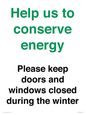 CC10775: Help us to conserve energy - Please keep doors and windows closed during the winter