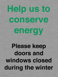 CC10775: Help us to conserve energy - Please keep doors and windows closed during the winter