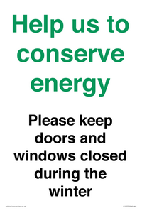CC10775: Help us to conserve energy - Please keep doors and windows closed during the winter