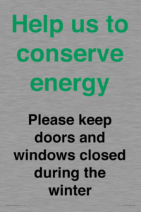 CC10775: Help us to conserve energy - Please keep doors and windows closed during the winter