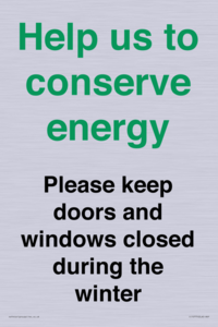 CC10775: Help us to conserve energy - Please keep doors and windows closed during the winter