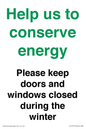 CC10775: Help us to conserve energy - Please keep doors and windows closed during the winter