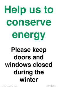 CC10775: Help us to conserve energy - Please keep doors and windows closed during the winter
