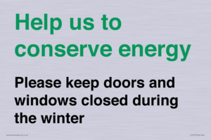 CC10775: Help us to conserve energy - Please keep doors and windows closed during the winter