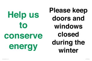 CC10775: Help us to conserve energy - Please keep doors and windows closed during the winter