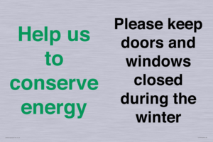 CC10775: Help us to conserve energy - Please keep doors and windows closed during the winter