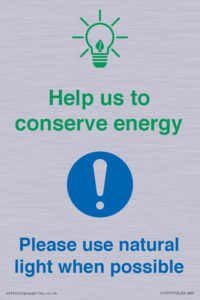 CC10777: Help us to conserve energy - Please use natural light when possible