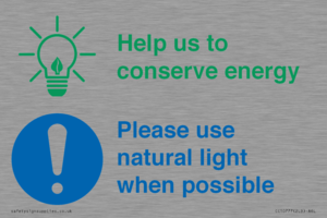 CC10777: Help us to conserve energy - Please use natural light when possible