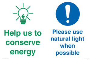 CC10777: Help us to conserve energy - Please use natural light when possible
