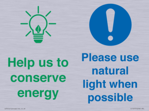 CC10777: Help us to conserve energy - Please use natural light when possible