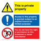 CC11011: This is private property - No implied license - You do not have the right to film