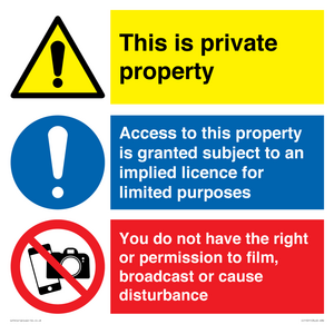 CC11011: This is private property - No implied license - You do not have the right to film