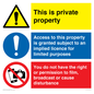 CC11011: This is private property - No implied license - You do not have the right to film