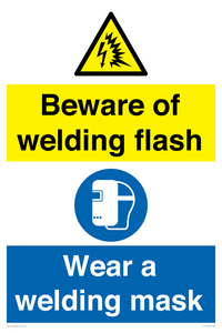 CC11746: Beware of welding flash - Wear a welding mask