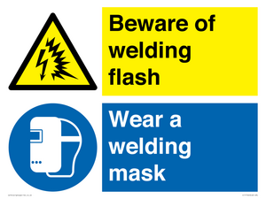 CC11746: Beware of welding flash - Wear a welding mask