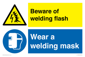 CC11746: Beware of welding flash - Wear a welding mask