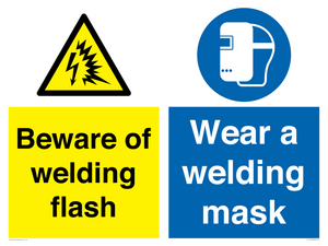CC11746: Beware of welding flash - Wear a welding mask