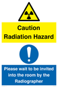 CC12154: Caution Radiation Hazard - Please wait to be invited into the room by the Radiographer