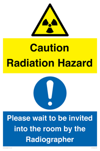 CC12154: Caution Radiation Hazard - Please wait to be invited into the room by the Radiographer
