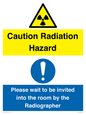 CC12154: Caution Radiation Hazard - Please wait to be invited into the room by the Radiographer