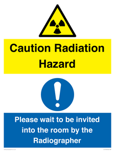 CC12154: Caution Radiation Hazard - Please wait to be invited into the room by the Radiographer