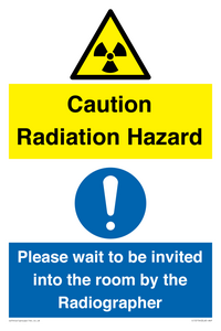 CC12154: Caution Radiation Hazard - Please wait to be invited into the room by the Radiographer
