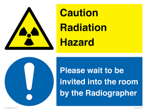 CC12154: Caution Radiation Hazard - Please wait to be invited into the room by the Radiographer