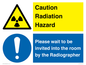 CC12154: Caution Radiation Hazard - Please wait to be invited into the room by the Radiographer