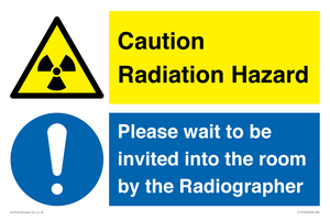 CC12154: Caution Radiation Hazard - Please wait to be invited into the room by the Radiographer