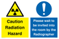 CC12154: Caution Radiation Hazard - Please wait to be invited into the room by the Radiographer