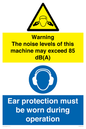 CC13226: Warning The noise levels of this machine may exceed 85 db(A) Ear Protection must be word during operation
