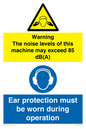 CC13226: Warning The noise levels of this machine may exceed 85 db(A) Ear Protection must be word during operation