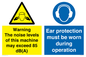 CC13226: Warning The noise levels of this machine may exceed 85 db(A) Ear Protection must be word during operation