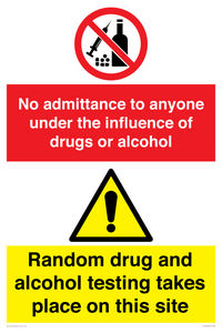 CC13426: No admittance under the influence / random drug and alcohol testing