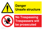CC14085: Unsafe structure no trespassing
