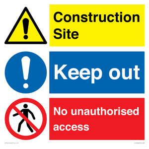 CC14926: Construction site keep out no unauthorised access